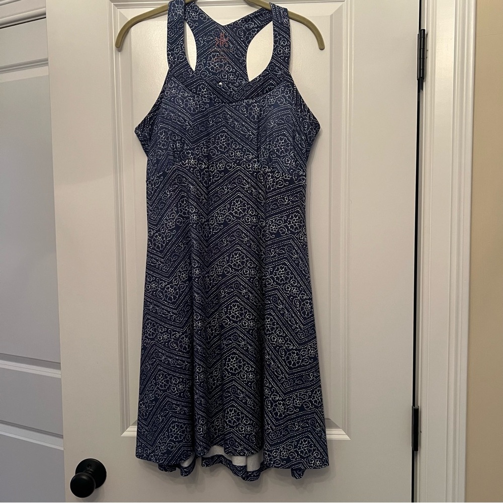Krimson Klover Navy and White Patterned Dress